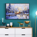 Skier Digital Canvas Handmade Acrylic Color Drawing Kit DIY Hand Painted Artwork