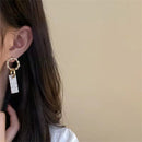 Girls Bridal Jewelry Drop Earrings Square Crystal Earrings Luxury Earrings