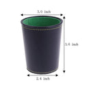 Bar Party Accessory Green Flannel PU Leather Dice Cup Shaker Cups Dices Tool