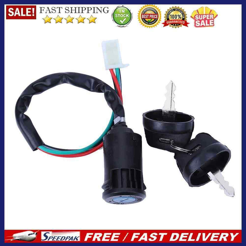 Motorbike ATV Key Ignition Switch 50 70 90 110 125 150 200 250 4 Wires Lock