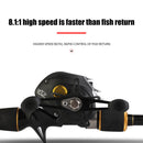8kg Drag Strong Brake Low Profile Baitcasting Fishing Reel Metal Fishing Tackle