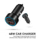 Dual Ports 48W PD QC 3.0 Car Cigarette Lighter Fast Charger for DJI Mini 2/3 Pro