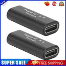 2pcs USB C Female to USB C Female Adapter PD Charging Data Sync Converter