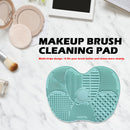 Silicone Makeup Brush Pen Cleaning Pad Suction Cup Scrubber Board (Green) Newly