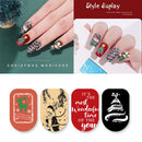 Durable Christmas Nail Stamping Plates Stainless Steel Manicure Tip Art Tool