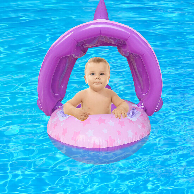 Baby Inflatable Swimming Ring Kid Floating Circle for Pool Bathtub (Purple)