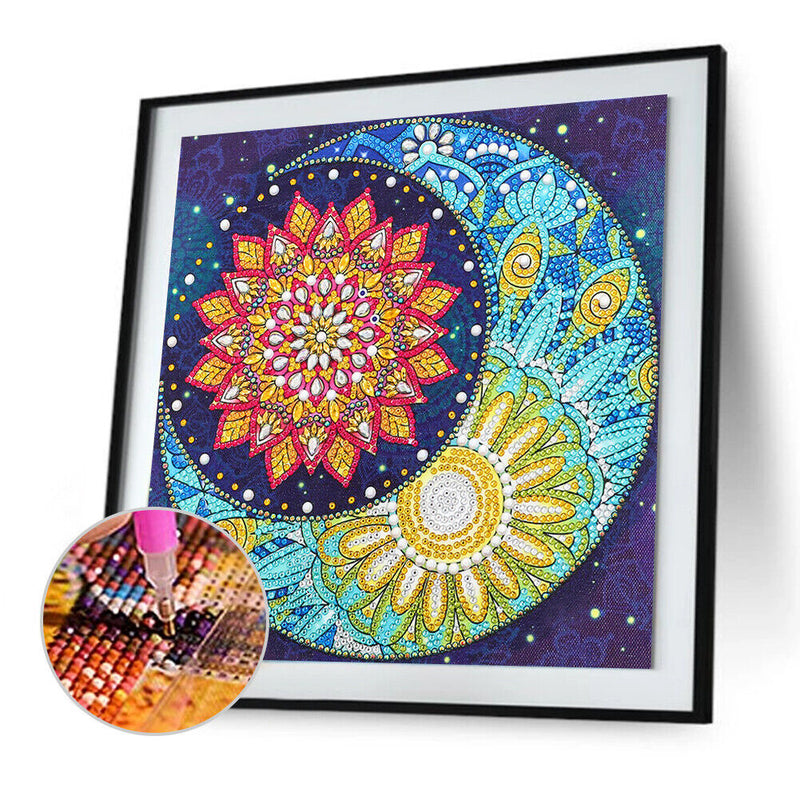 5D DIY Diamond Painting Moon Mandala Partial Special Shape Drill Rhinestone Art