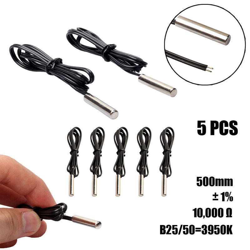0.5M NTC 10Khm 1% 3435 Thermistor Temperature Sensor Waterproof Probe Wire