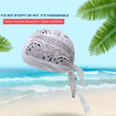 #A Outdoor Cycling Cotton Printed Beanie Hat Summer Outdoor Sports Headband Cap