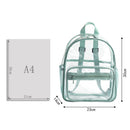 PVC Clear Shoulder Backpacks Top-Handle College Student Waterproof Rucksack
