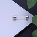 10pcs 39mm White COB LED Car Interior Glass Lens Festoon Dome Reading Light