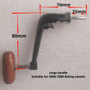 Spinning Fishing Reel Handle Folding Rocking Arm Wheel Wooden Knob (Large) Newly