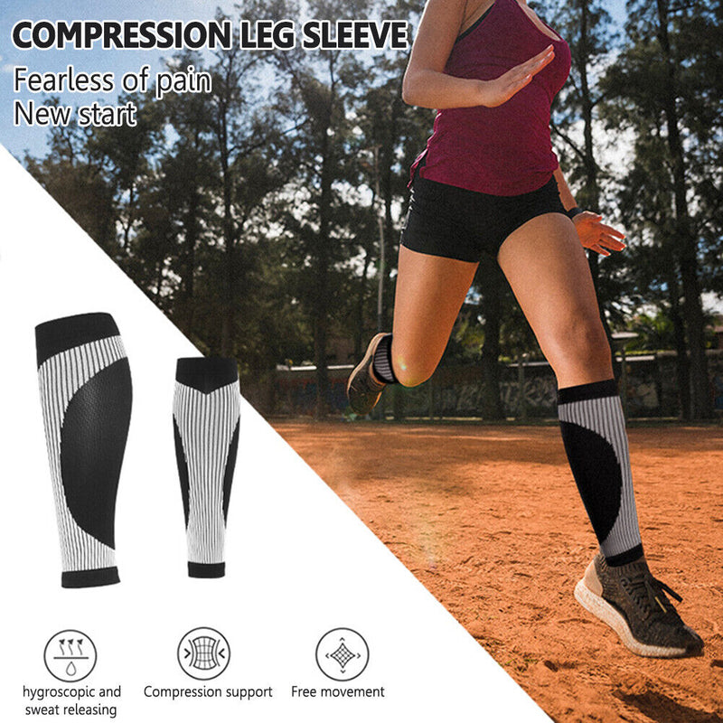 1 Pair Running Leg Guard Socks Pads Breathable Legging Sleeves Protective Gea