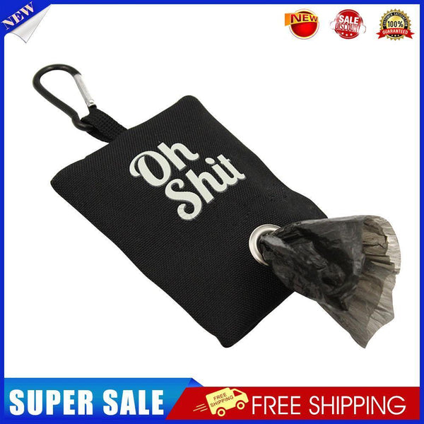 Pets Garbage Poop Bag Dispenser Dog Poop Waste Bag Holder Organizer (Black)