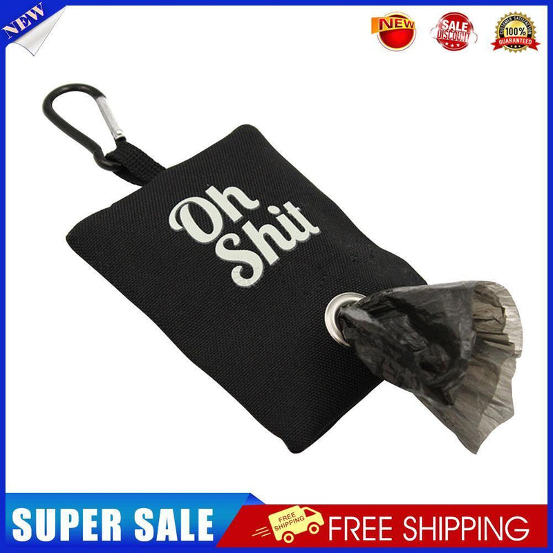 Pets Garbage Poop Bag Dispenser Dog Poop Waste Bag Holder Organizer (Black)