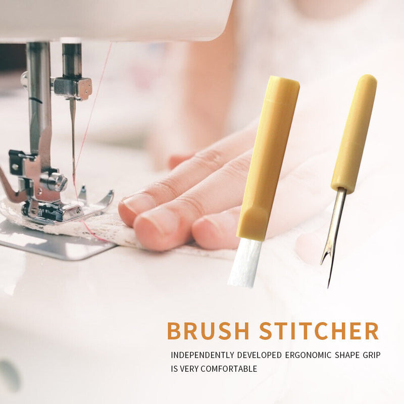 Stitch Needle Remover Thread Cutter Unpicker DIY Craft Seam Ripper with Brush