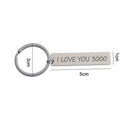 Wife Husband Gift Jewelry Keyfob Key Ring Car Pendant I Love You 3000 Keyring