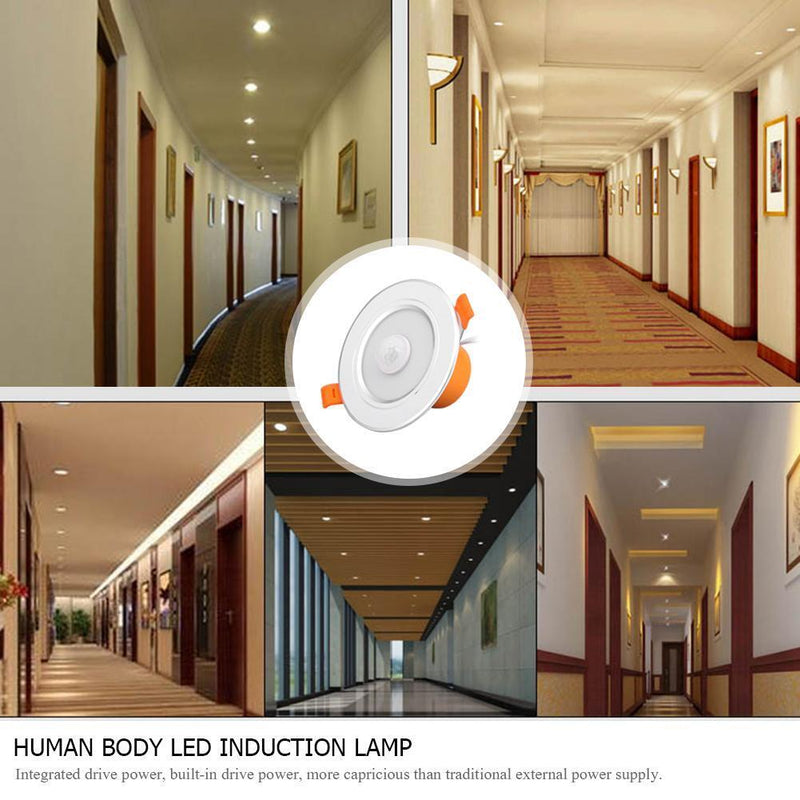 Human Motion Sensor LED Ceiling Light Restaurant Bathroom Balcony Lamp (5W)