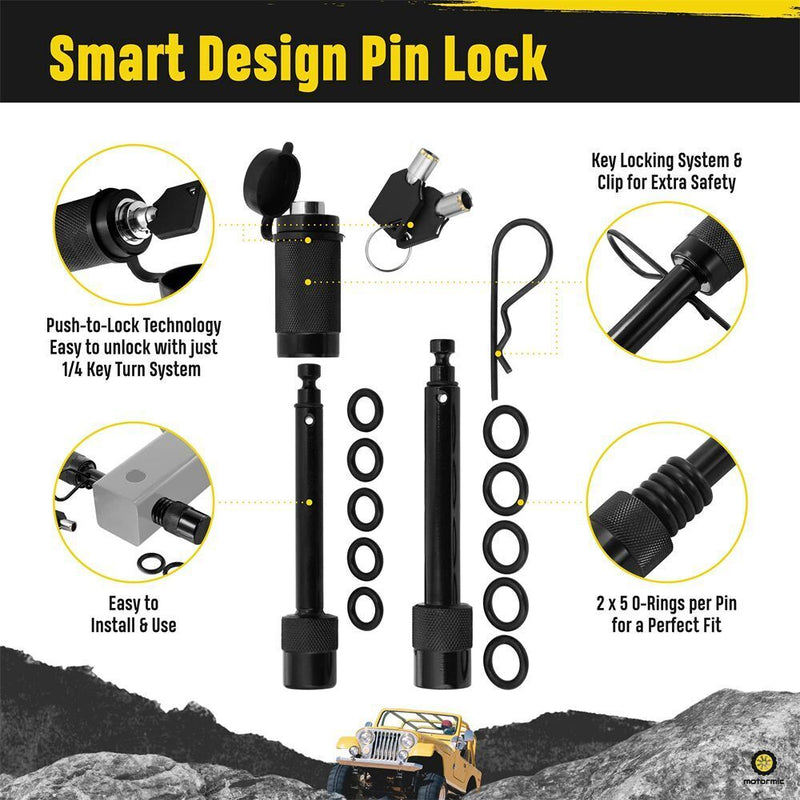 Extra Long Trailer Hitch Lock Pin Heavy Duty Tow Towing Hitch Lock Receiver