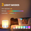 #A USB Rechargeable 7 Colors LED Night Light Portable Bedside Bedroom Table Lamp