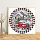 Christmas Truck Oil Painting By Numbers DIY Frameless Art Picture On Canvas