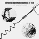 4ft Bicycle Motorcycle Disc Lock Reminder Cable Bike Accessories (Black) Newly