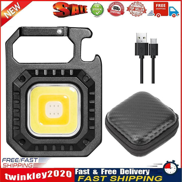 COB LED Mini Keychains Flashlight 500lm Waterproof Pocket Work Lamp (B) Newly