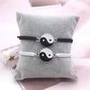 Leather Bracelet Yin Yang Exotic Trendy Jewelry Tai-chi Symbol Tao Bracelet