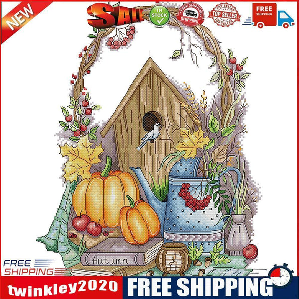Part Embroidery Autumn Impression Counted Cross Stitch 14CT Cotton Kits