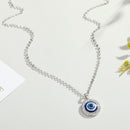 Evil Eye Pendant Necklace Chain - Unisex Turkish Third Blue Eyes Amulet Nec