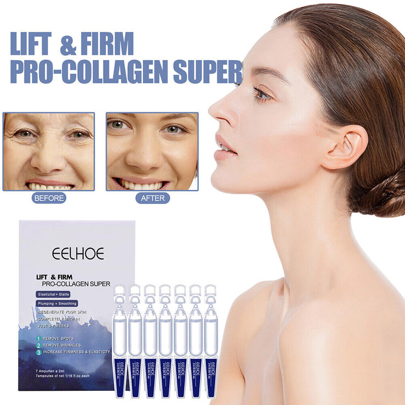 7pcs 2ml Collagen Serum for Face Anti Wrinkles Whitening Hydrating Essence
