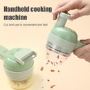 4 in 1 Handheld Electric Vegetable Cutter Set Garlic Meat Mud Masher Wireless n: