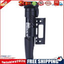 Portable Folding Bicycle Air Pump Inflator for Presta Schrader Valve Black