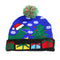 #A Knitted Christmas Hat with LED Lights Sweater Beanies Caps Festive Gift for K