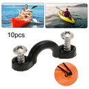 10pcs C Type Deck Rope Buckles Kayak Humpback Handle Buckle with Screws Kit