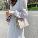 Straw Woven Shoulder Bag Summer Beach Lace Splicing Women Shopping Beach Purse