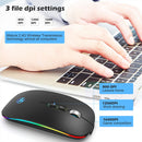 HXSJ M103FG 1600DPI Bluetooth-Compatible 5.1+2.4G Wireless Mouse Set (Dual)