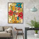 DIY Rhinestone Picture Full Diamond Kit 5D Bless Home Round Drill Painting Decor