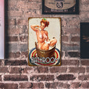 Rectangular Women Metal Plate Tin Painting Cafe Bar Home Pub Wall Art Poster