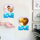 Photo Frame Molds - Love Heart Photo Display Tool Molds Kit with Holder