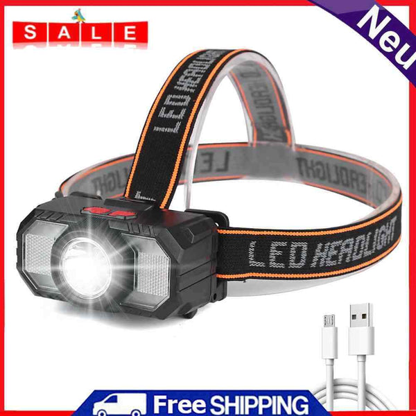 XPE+SMD USB Headlight Rechargeable Head Torch LED Night Fishing Lamp Flashlight