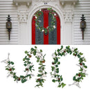 Halloween Thanksgiving Day White Pumpkin Room Decor Cane Vine Maple Leaf