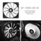 XF-12025-SD-W 120mm PWM Desktop Computer Case Fan with Black Frame White Blade