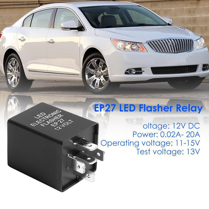 5-Pin EP27 FL27 LED Turn Signal Flasher Relay Decoder Fix Hyper Flash 12V 150