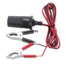 12V Battery Clip To Car Cigarette Lighter Female Socket Adapter Cable Clamp #