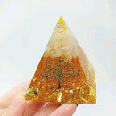 Crystal Pyramid Healing Energy Meditation Crystals Home Office Decor (E) Newly