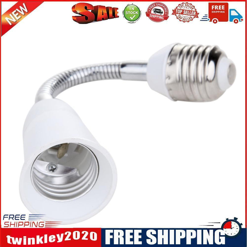 5PCS E27 LED Light Bulb Lamp Holder Flexible Extension Adapter Socket(20cm)