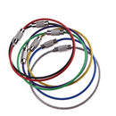 20pcs Stainless Steel Wire Keychain Screw Locking Gadget Cable Rope Keyring
