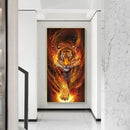 Flame Animal Oil Paint By Numbers Kits Canvas Picture DIY Wall Art Craft Sets