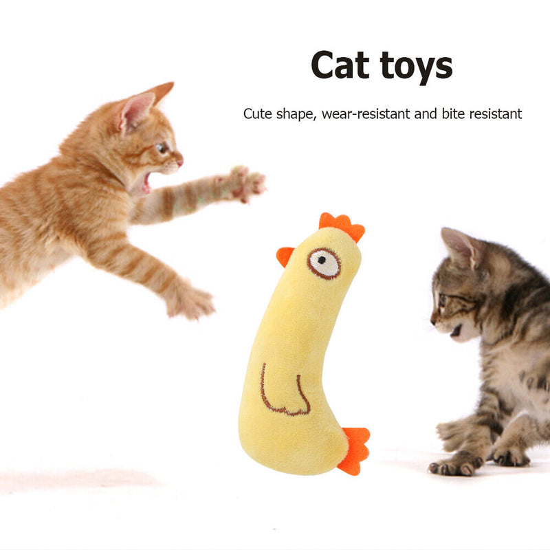 Plush Dog Toys Animal Cats Chew Bite Pet Sound Interactive Toys (Chicken) Newly